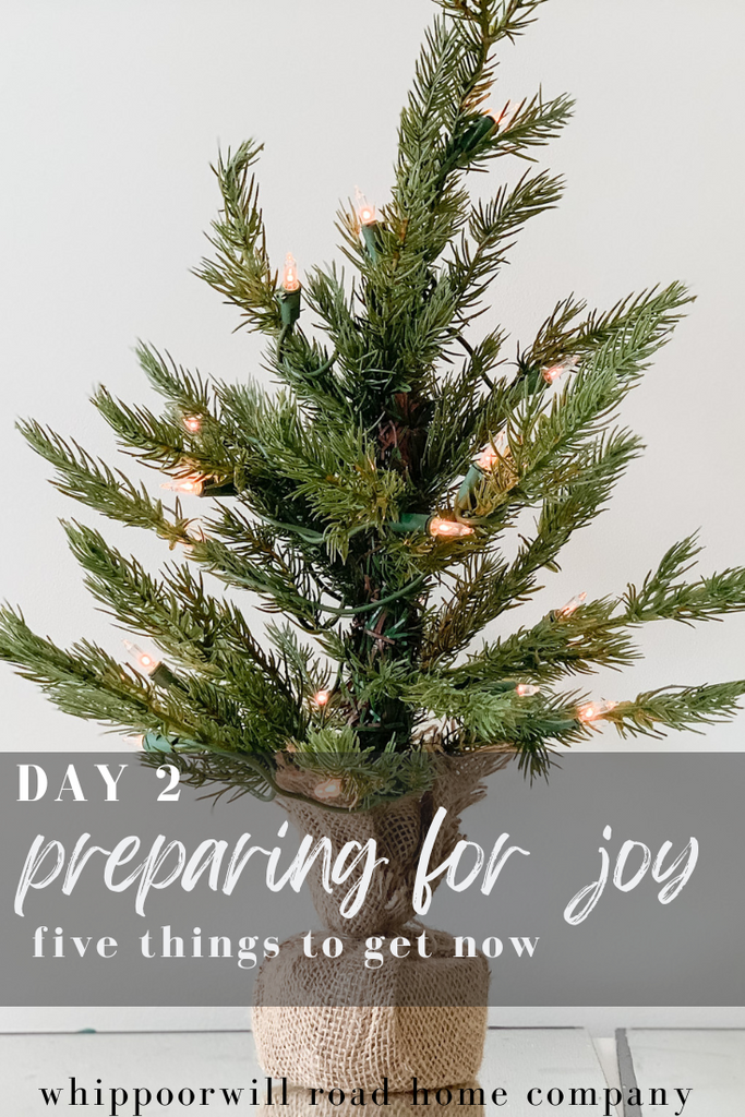 5 Things to Get Now (Preparing for Joy: Day 2)