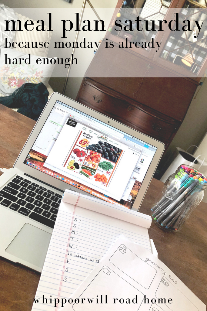 Meal Plan Saturday: The Plan