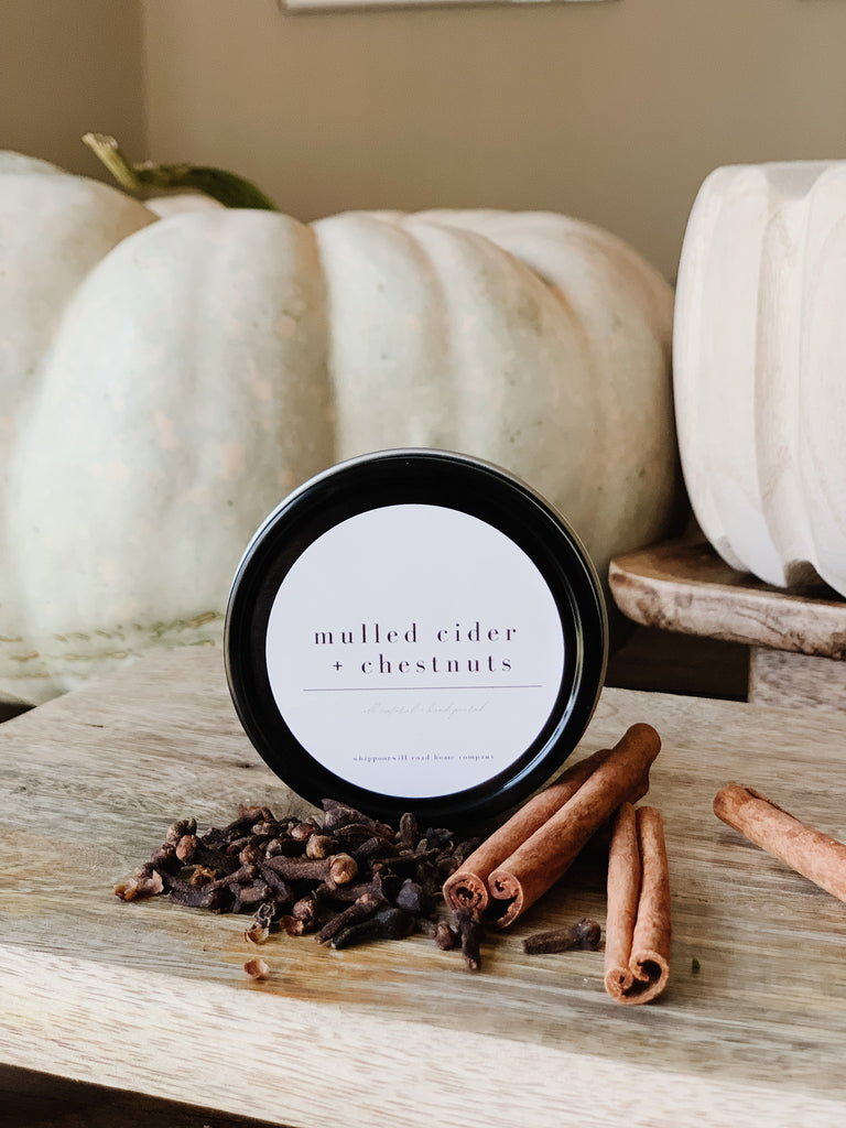 Mulled Cider + Chestnuts Candle Tin