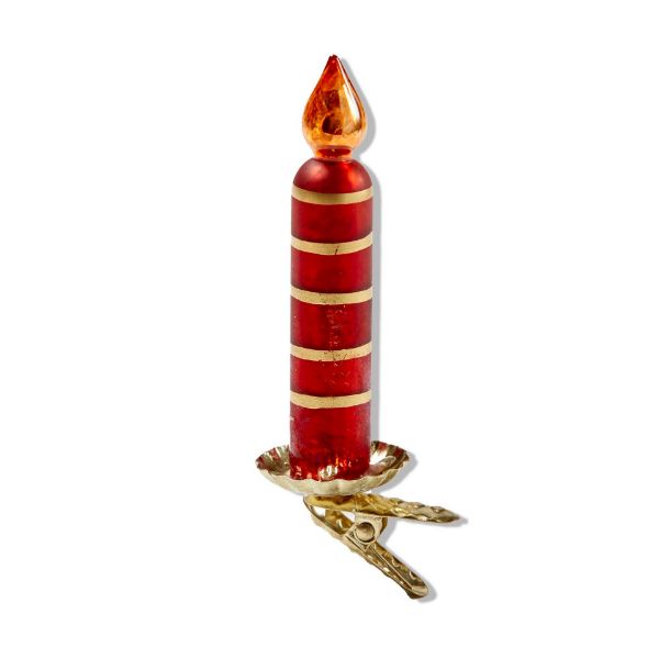 Red Candle Clip Ornament