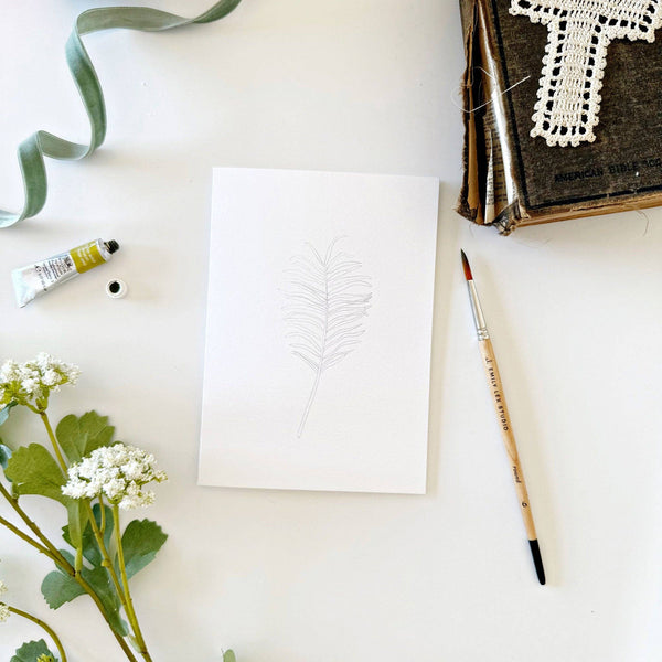 He is risen paintable watercolor notecard set