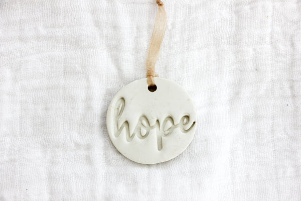 Hope, Joy and Noel Ornaments