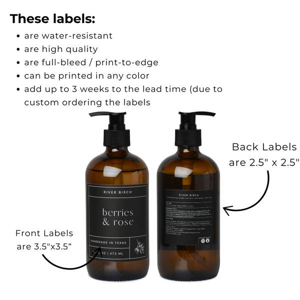 16oz Amber Hand Soap Unlabeled for Private Label - Brandless: Coconut Bourbon