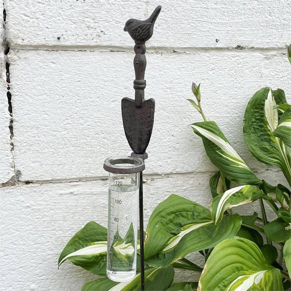 Bird Garden Rain Gauge Stake