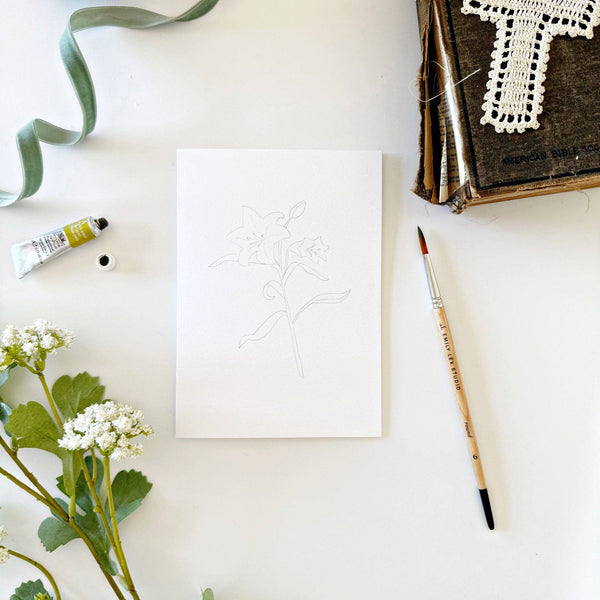 He is risen paintable watercolor notecard set