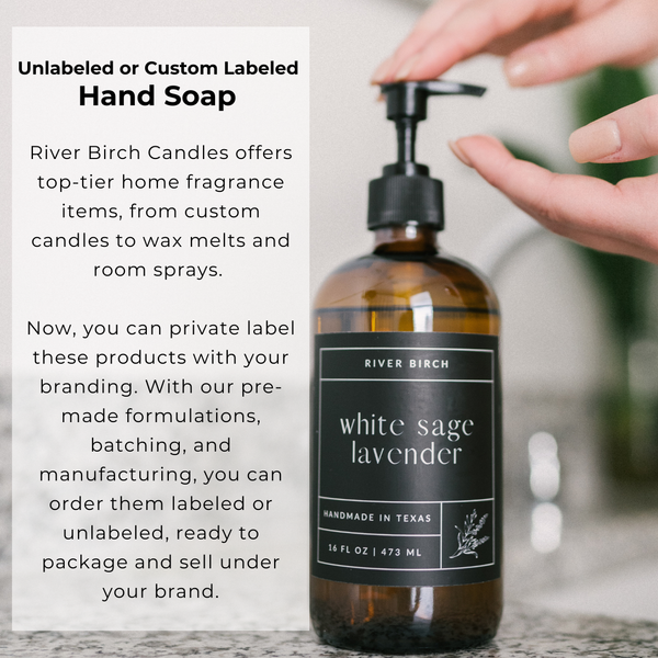16oz Amber Hand Soap Unlabeled for Private Label - Brandless: Coconut Bourbon