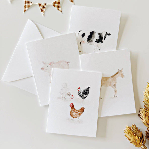 Farm Animals Notecard Set