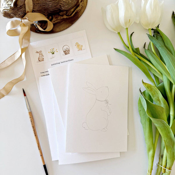 Easter paintable watercolor notecard set
