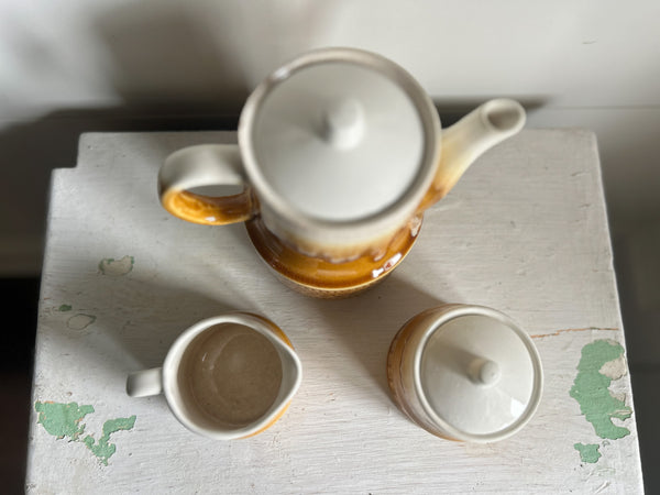 Amber Drip Glazed Coffee Set