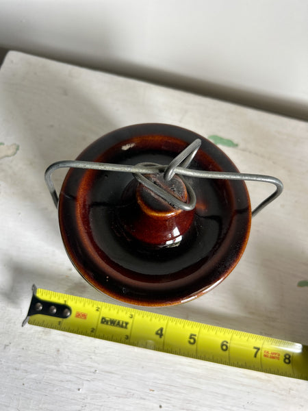Glazed Stoneware Butter  Crock