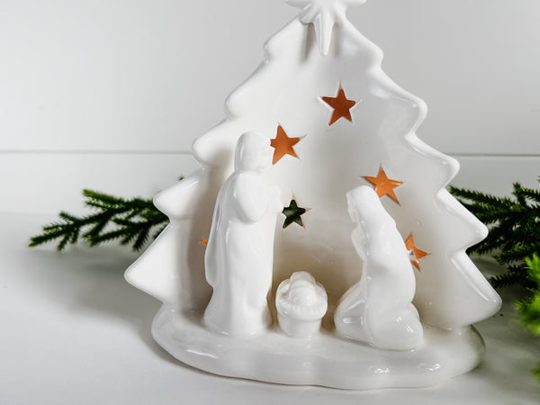 Nativity Candle Holder