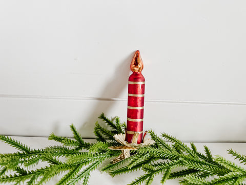 Red Candle Clip Ornament