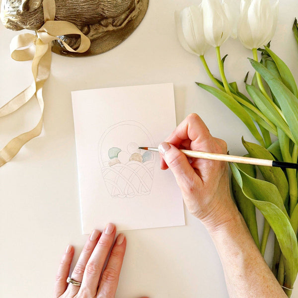 Easter paintable watercolor notecard set