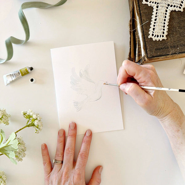 He is risen paintable watercolor notecard set