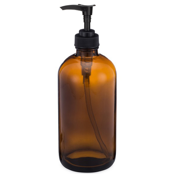 16oz Amber Hand Soap Unlabeled for Private Label - Brandless: Coconut Bourbon