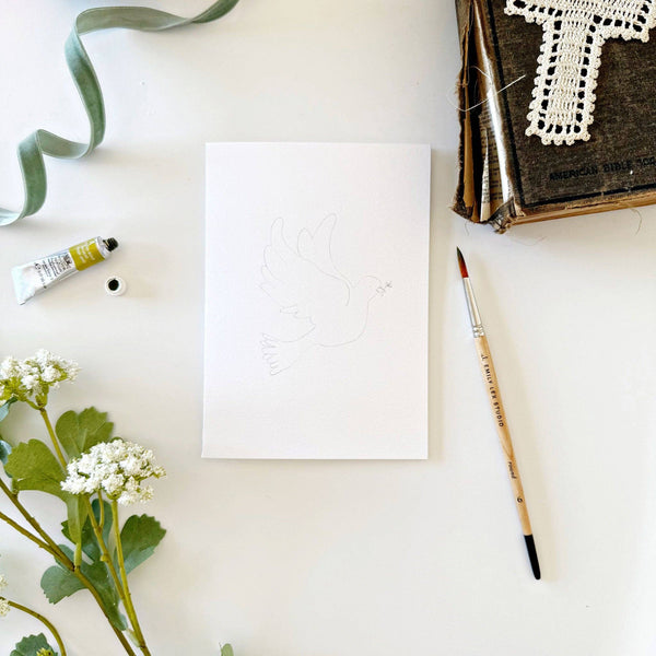 He is risen paintable watercolor notecard set