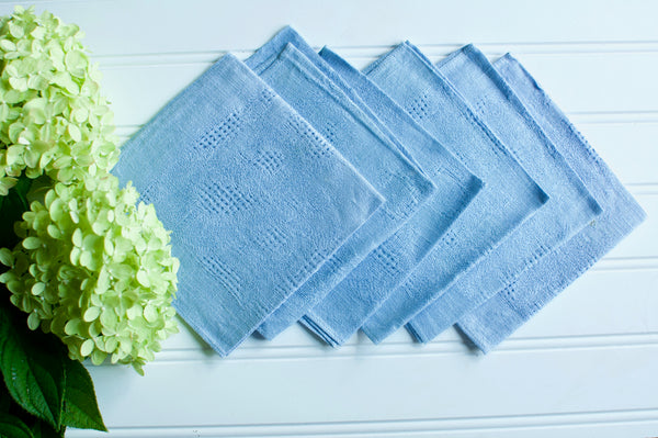 Soft Cornflower Blue Vintage Napkin