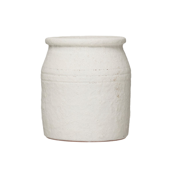 White Terra Cotta Crock