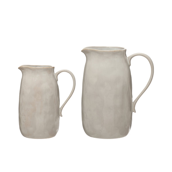 Glazed Stoneware Pitcher