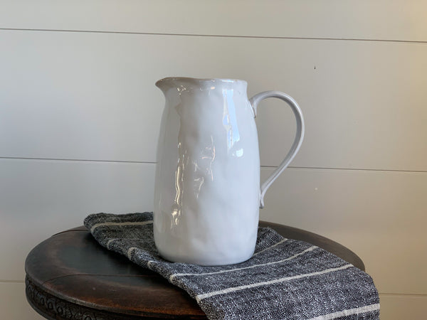 Glazed Stoneware Pitcher