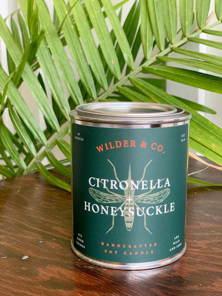 Citronella + Honeysuckle Outdoor Patio Candle