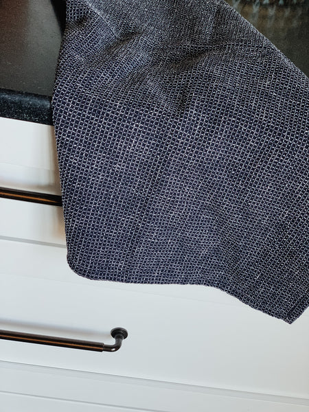 Black Waffle Weave Towel
